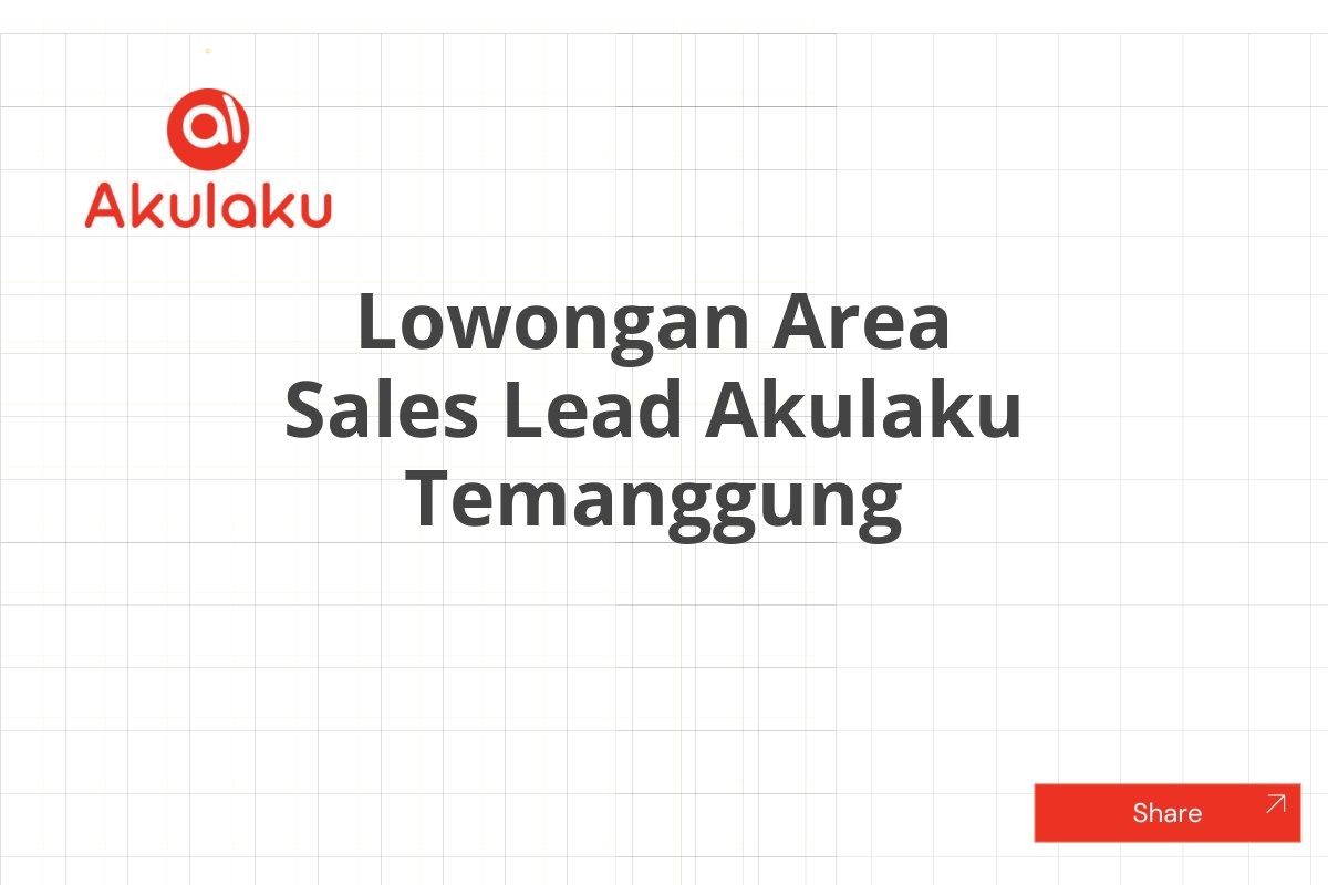 Lowongan Area Sales Lead Akulaku Temanggung